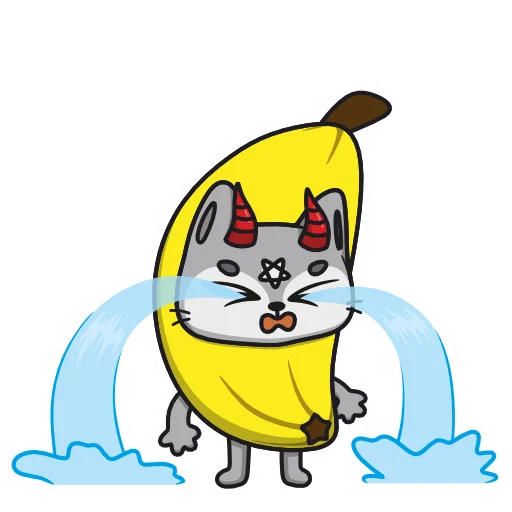 🍌 Стикер «Demon Cat Diamond» для Telegram