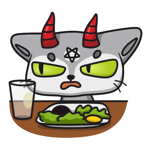 😒 Стикер «Demon Cat Diamond» для Telegram
