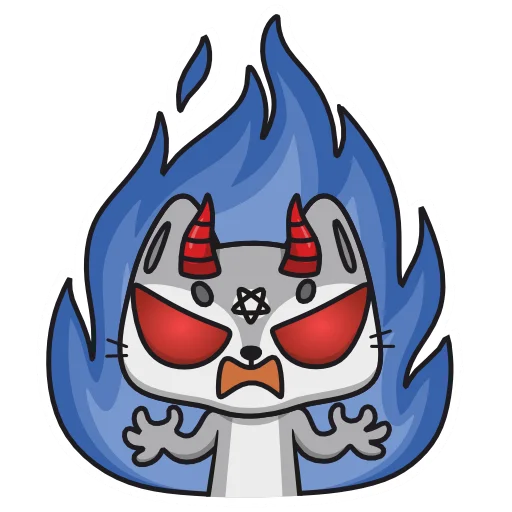 😡 Стикер «Demon Cat Diamond» для Telegram