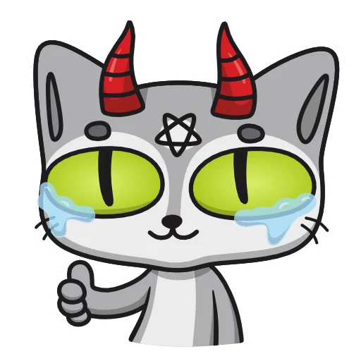 🥲 Стикер «Demon Cat Diamond» для Telegram