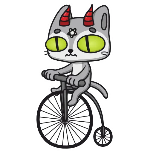🚴‍♂️ Стикер «Demon Cat Diamond» для Telegram