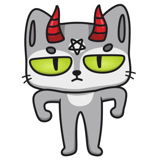💪 Стикер «Demon Cat Diamond» для Telegram