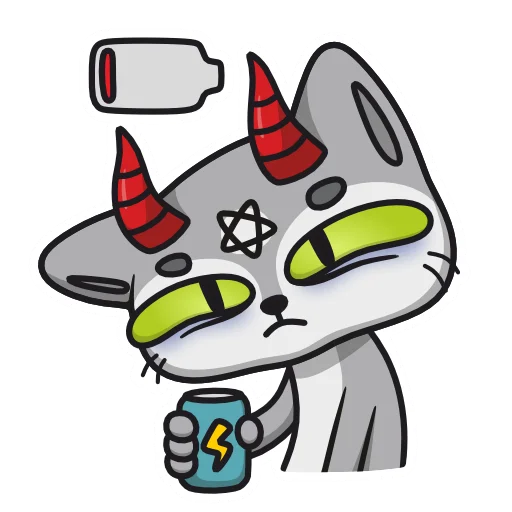 ⚡️ Стикер «Demon Cat Diamond» для Telegram