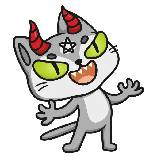 Стикерпак Demon Cat Diamond для Telegram — скачать