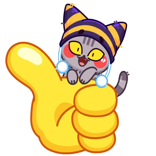 🤩 Эмодзи «Котёнок В Шапке» для Telegram