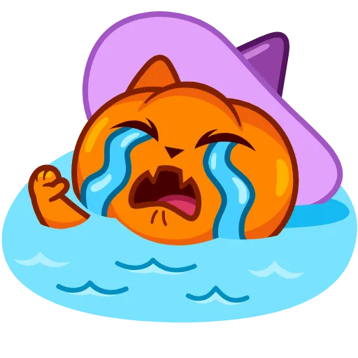 😭 Эмодзи «Cat Pumpkin» для Telegram