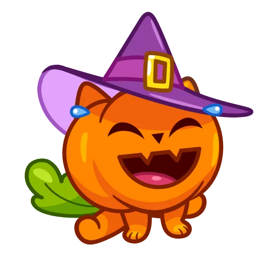 Стикерпак Cat Pumpkin для Telegram