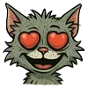 😍 Эмодзи «😘 Набор эмоджи с котом Риком» для Telegram