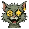 🤩 Эмодзи «😘 Набор эмоджи с котом Риком» для Telegram