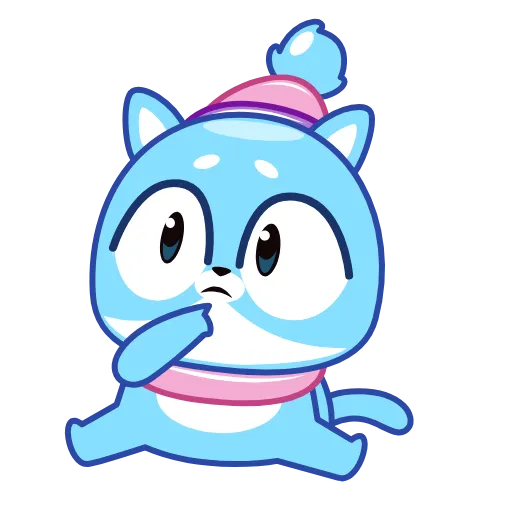🤔 Эмодзи «Кот Снежок» для Telegram