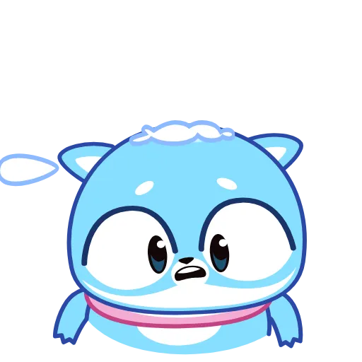 😵 Эмодзи «Кот Снежок» для Telegram