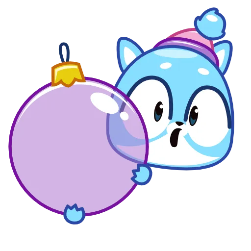 🎄 Эмодзи «Кот Снежок» для Telegram