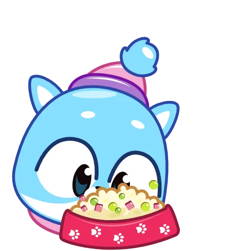 🥗 Эмодзи «Кот Снежок» для Telegram