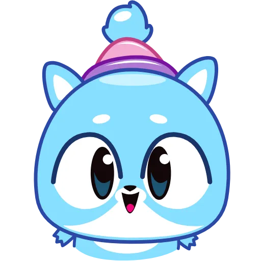 😌 Эмодзи «Кот Снежок» для Telegram