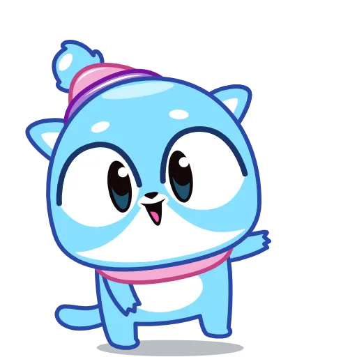 👋 Эмодзи «Кот Снежок» для Telegram