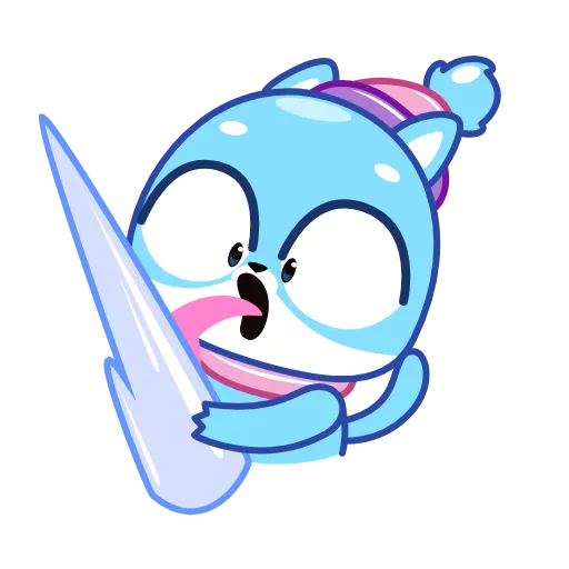🥶 Эмодзи «Кот Снежок» для Telegram