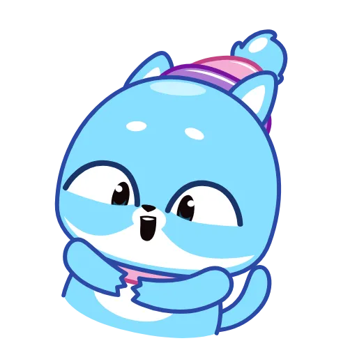 🤣 Эмодзи «Кот Снежок» для Telegram