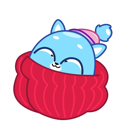 😊 Эмодзи «Кот Снежок» для Telegram