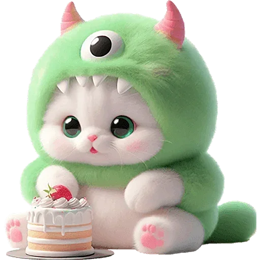 🧁 Стикер «Пушистые котики» для Telegram