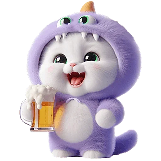 🍺 Стикер «Пушистые котики» для Telegram