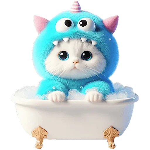 🚿 Стикер «Пушистые котики» для Telegram