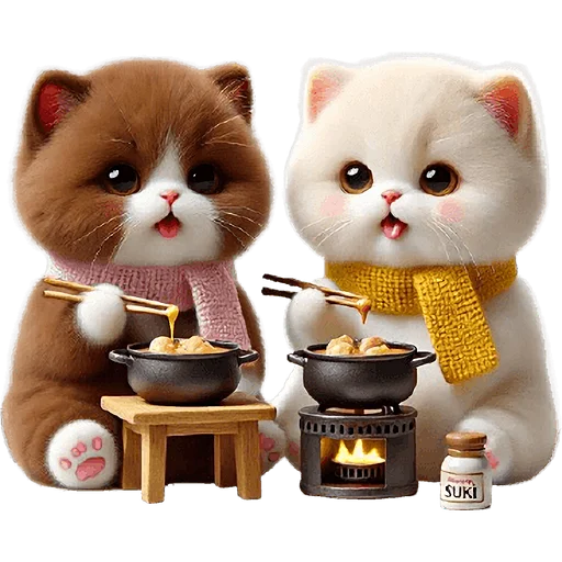 🍝 Стикер «Кошачья любовь» для Telegram