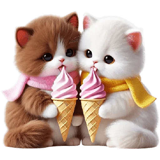 🍧 Стикер «Кошачья любовь» для Telegram
