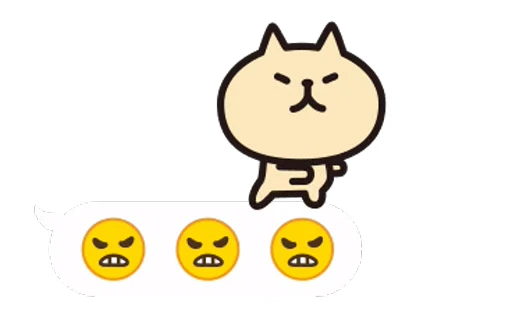 😠 Стикер «Cat bubbles» для Telegram