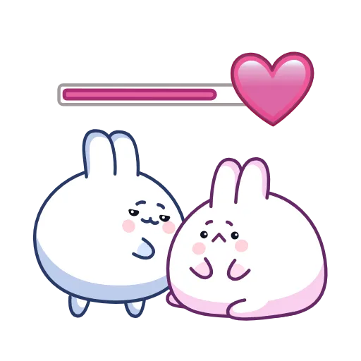 👩‍❤‍💋‍👨 Эмодзи «Chappy Bunny» для Telegram