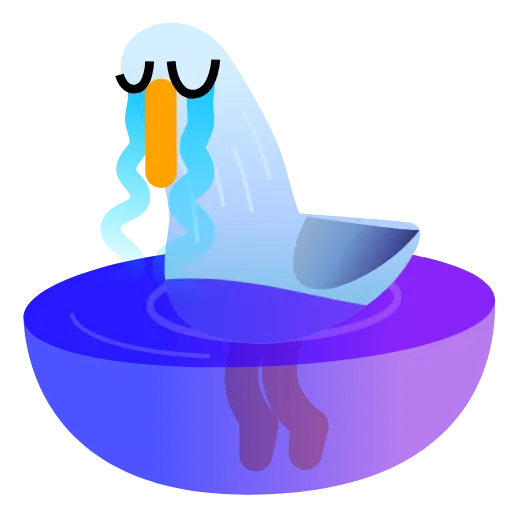 😭 Эмодзи «Чайка» для Telegram