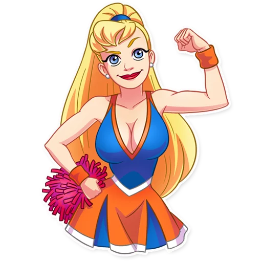💪 Стикер «Cheerleader Girl» для Telegram