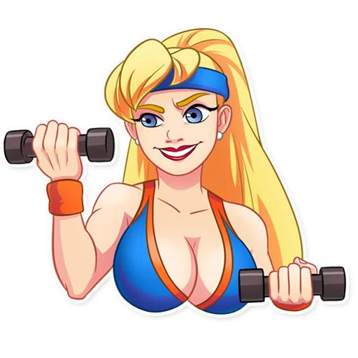 🏋 Стикер «Cheerleader Girl» для Telegram