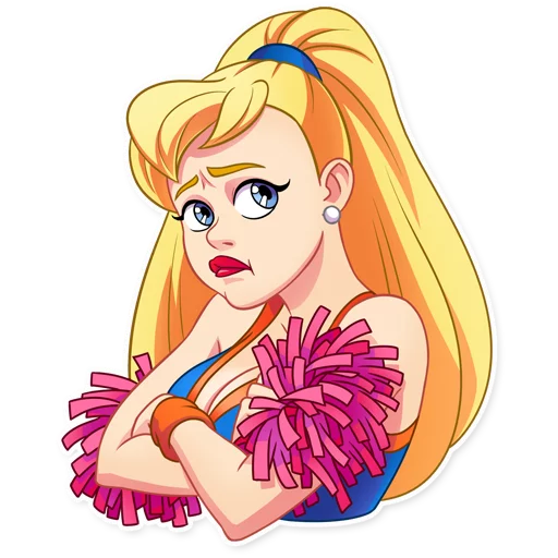 😒 Стикер «Cheerleader Girl» для Telegram