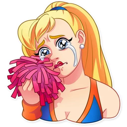 😢 Стикер «Cheerleader Girl» для Telegram
