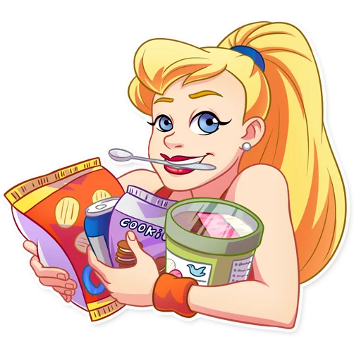 🍽 Стикер «Cheerleader Girl» для Telegram