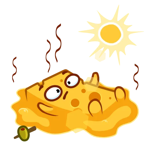 ☀️ Эмодзи «Cheese - сыр эмоджи» для Telegram