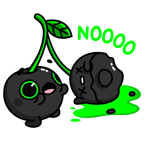 😵 Эмодзи «Cherry Toxic» для Telegram