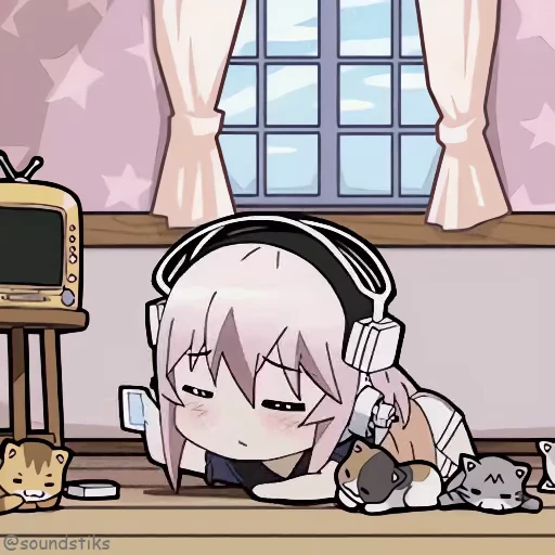 😴 Стикер «Chibi anime» для Telegram