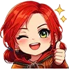 👍 Эмодзи «Chibi Anime The» для Telegram