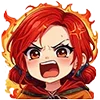 😡 Эмодзи «Chibi Anime The» для Telegram