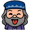 😝 Эмодзи «Альбус Дамблдор Чиби» для Telegram