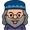 😛 Эмодзи «Альбус Дамблдор Чиби» для Telegram
