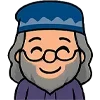 😊 Эмодзи «Альбус Дамблдор Чиби» для Telegram