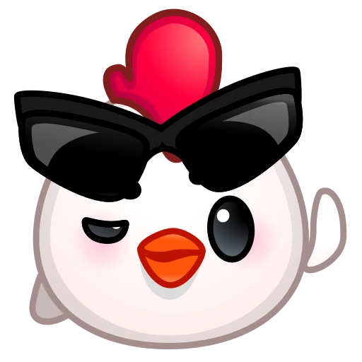 😎 Стикер «Chick Emoji» для Telegram