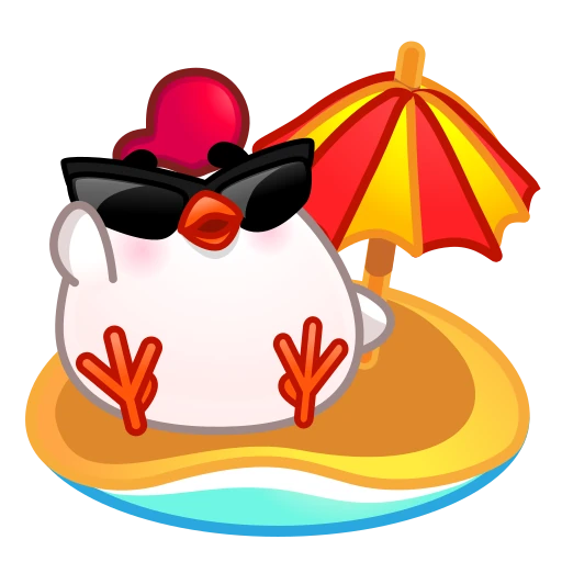 🏝 Стикер «Chick Emoji» для Telegram
