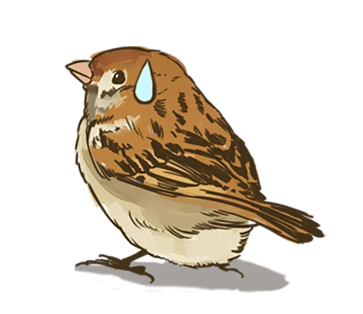 😰 Стикер «Chik Chirik the sparrow» для Telegram