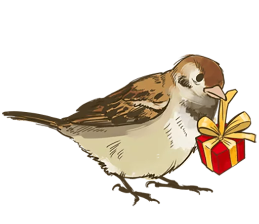 🎁 Стикер «Chik Chirik the sparrow» для Telegram
