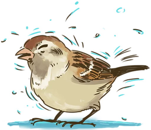 🐤 Стикер «Chik Chirik the sparrow» для Telegram
