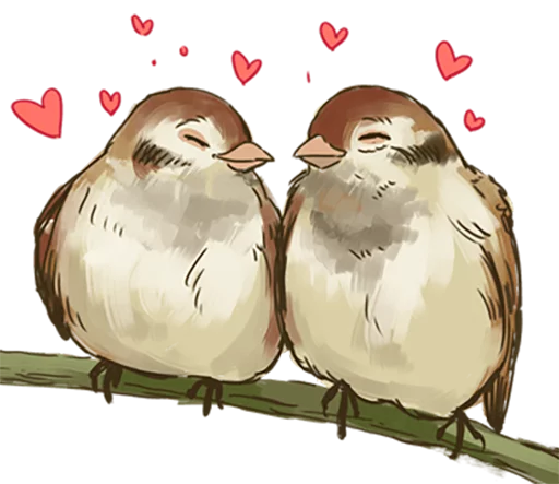 ❤️ Стикер «Chik Chirik the sparrow» для Telegram
