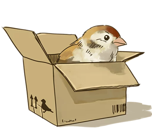 😒 Стикер «Chik Chirik the sparrow» для Telegram